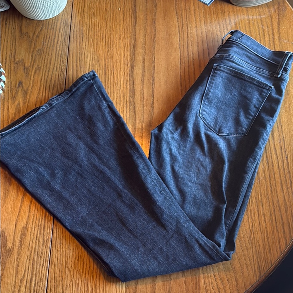 Abercrombie & Fitch Black Flare Wide Leg Jeans